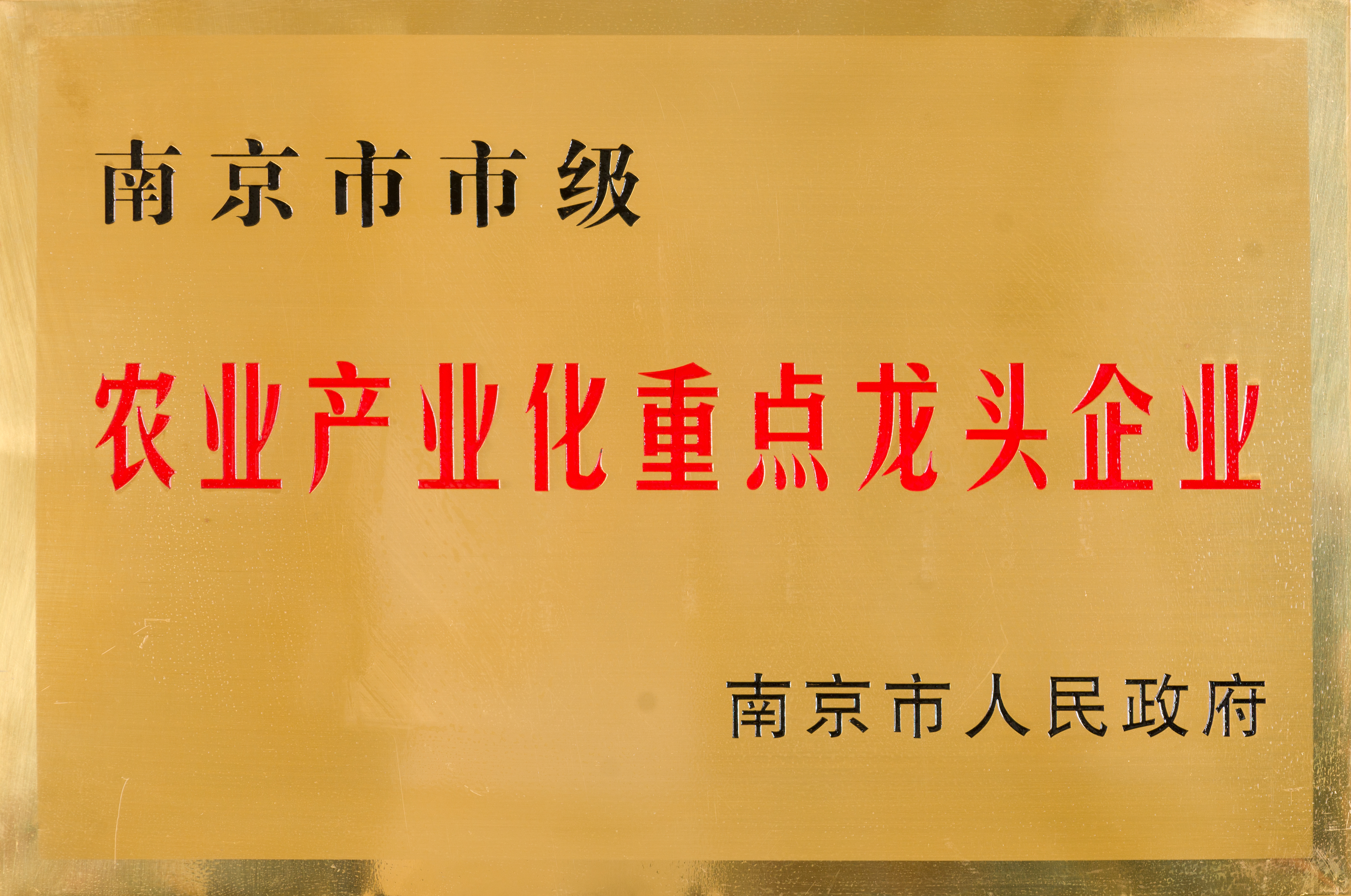 南京市市級農(nóng)業(yè)產(chǎn)業(yè)化重點(diǎn)龍頭企業(yè)